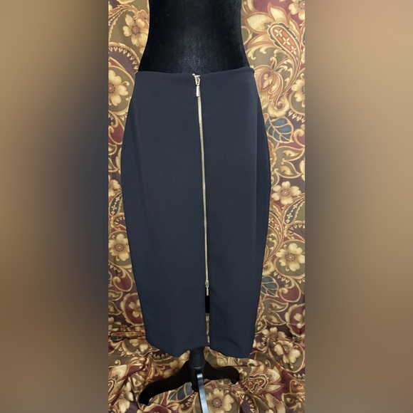 Worthington Black Pencil Skirt with Gold Zipper - Picture 1 of 5